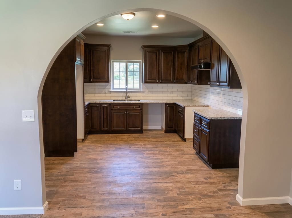 Detached mother-in-law house: Completed kitchen inside the detached mother-in-law residence