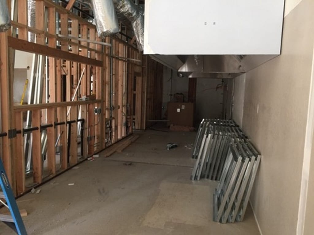 Bob Cat Diner commercial build: Trenching concrete slab for commercial plumbing and grease waste lines