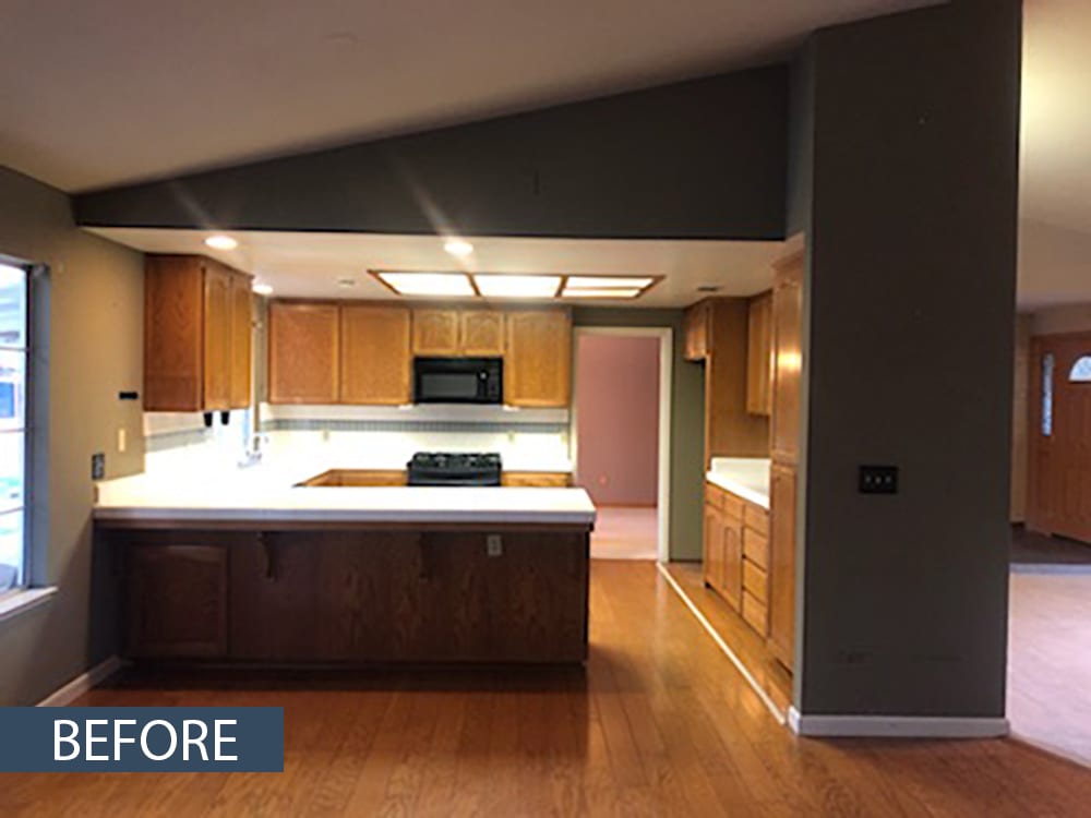 Before: Whole-home kitchen and great room remodel, before work began