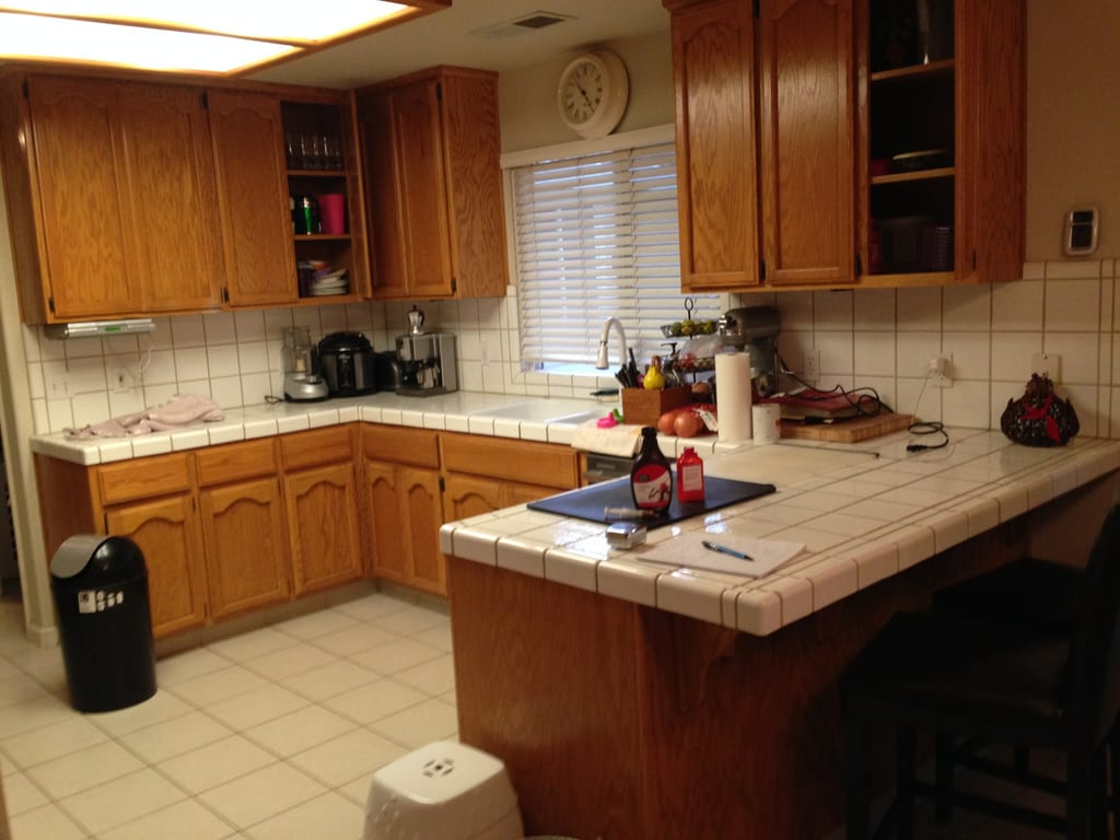 Kensy custom kitchen remodel: Demolition down to wall studs and rough plumbing relocation